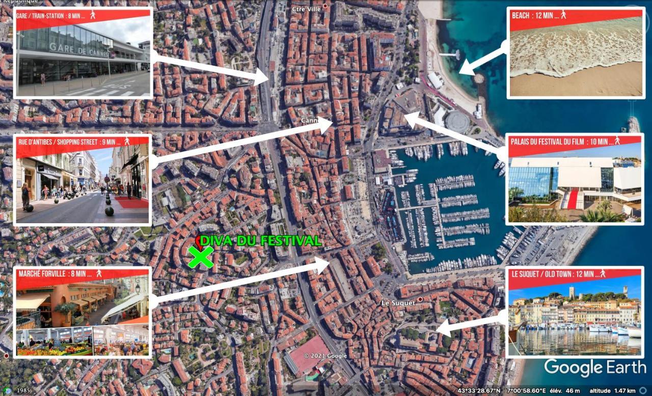 Appartement La Diva Du Festival - 10 Mn Palais&plages - Cosy&calme - Clim - Wifi