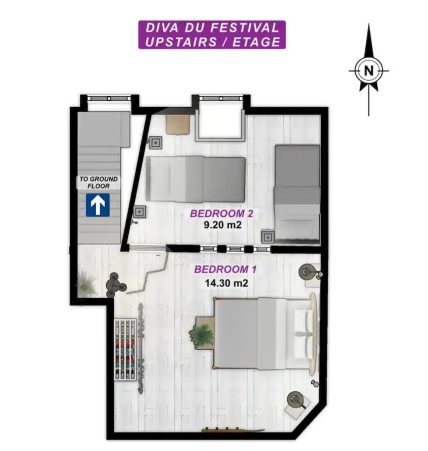 Apartment La Diva Du Festival - 10 Mn A Pied Palais & Plages - Cosy & Calme - Clim - Wifi Cannes